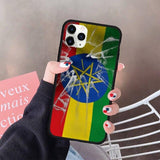Retro Ethiopia flag Phone Case Rubber for iPhone 11 pro XS MAX 8 7 6 6S Plus X 5S SE 2020 XR case