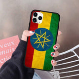 Retro Ethiopia flag Phone Case Rubber for iPhone 11 pro XS MAX 8 7 6 6S Plus X 5S SE 2020 XR case