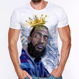 3D Funny T Shirt Men Clothing Nipsey Hussle Print Casual Short Sleeve Tees T Shirt Mens Streetwear Summer T Shirt Male Clothing