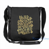 ARMENIAN ALPHABET Mixed Gold and Black USB Charge Backpack men School bags Women bag Travel laptop bag