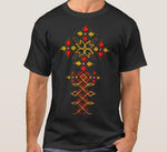 Traditional Ethiopian Cross Design T-Shirt. Summer Cotton Short Sleeve O-Neck Men's T Shirt New S-3XL