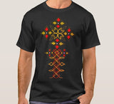 Traditional Ethiopian Cross Design T-Shirt. Summer Cotton Short Sleeve O-Neck Men's T Shirt New S-3XL