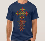 Traditional Ethiopian Cross Design T-Shirt. Summer Cotton Short Sleeve O-Neck Men's T Shirt New S-3XL