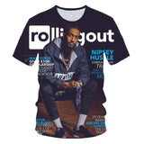 Men/Women New men's spring and summer Rapper O-neck Tops t-shirt 3D printed boys summer T-shirts free delivery
