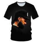 Men/Women New men's spring and summer Rapper O-neck Tops t-shirt 3D printed boys summer T-shirts free delivery