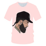 Men/Women New men's spring and summer Rapper O-neck Tops t-shirt 3D printed boys summer T-shirts free delivery