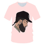 Men/Women New men's spring and summer Rapper O-neck Tops t-shirt 3D printed boys summer T-shirts free delivery