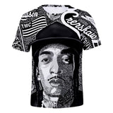 Men/Women New men's spring and summer Rapper O-neck Tops t-shirt 3D printed boys summer T-shirts free delivery
