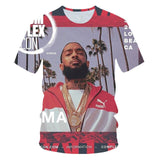 Men/Women New men's spring and summer Rapper O-neck Tops t-shirt 3D printed boys summer T-shirts free delivery
