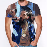 Men Clothes Mens Summer Tops Nipsey Hussle Printed Male Short Sleeve T-shirt 3D Print T Shirt Casual Fashion Funny Tees Shirts