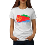 BLWHSA Eritrea Flag Printing T shirt Women Fashion 100% Cotton Funny T-shirts Hip Hop Eritrea National Flag Women Tops Tees