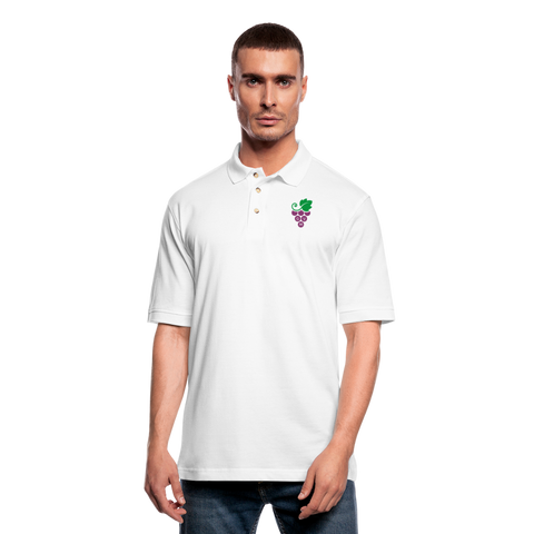 Grapevine Marketing | Men's Pique Polo Shirt - white